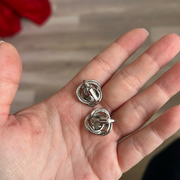 4/$50 Celtic knot Edwardian earrings clip ons 💙 - Picture 7 of 8